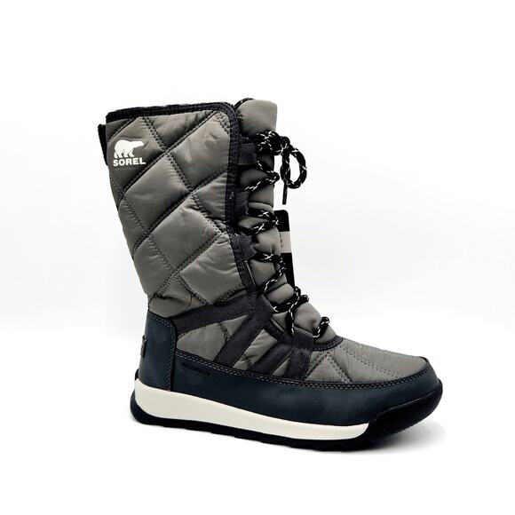 Sorel Women's Quarry Grey Waterproof Quilted Whitney Lace Winter Boots Size US 5 - Picture 1 of 8